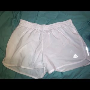 white adidas shorts size medium